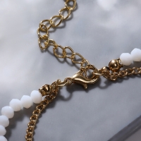 Браслет на ногу &laquo;Хвост&raquo; русалки, цвет белый в золоте, 28,5 см