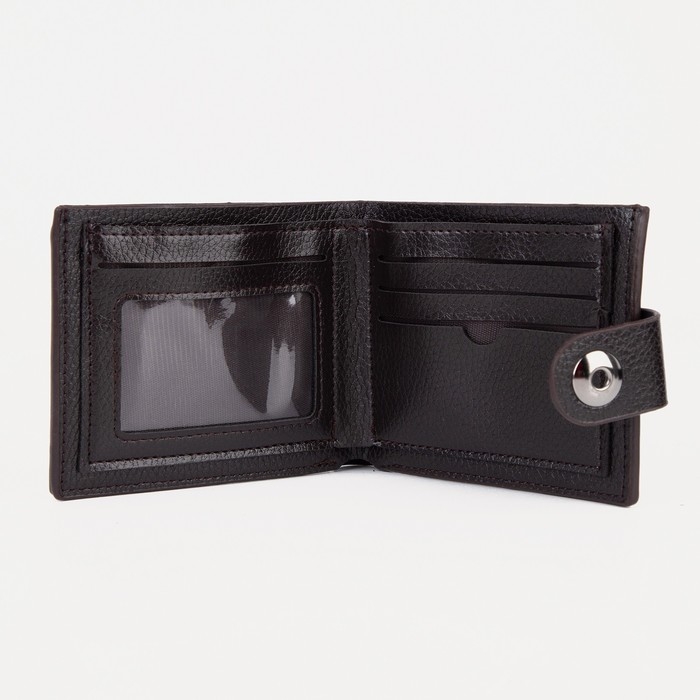 Портмоне мужское на магните, отдел для купюр, для карт, для монет, цвет коричневый Портмоне мужское на магните, отдел для купюр, для карт, для монет, цвет коричневый