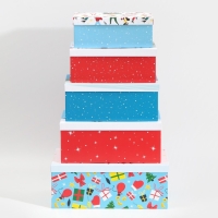 Набор подарочных коробок 5 в 1 &laquo;Волшебных моментов&raquo;, 32,5 х 20 х 12,5 - 22 х 14 х 8,5 см, Новый год