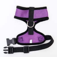 Шлейка мягкая из неопрена, размер XL, ОШ 42 см, ОГ 38-50 см, фиолетовая