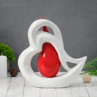 Ваза керамика настольная "Капля" сердце, 24х24,5 см, микс