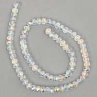 Бусины из стекла, набор 72 шт., размер 1 шт. &mdash; 8 мм, цвет белый