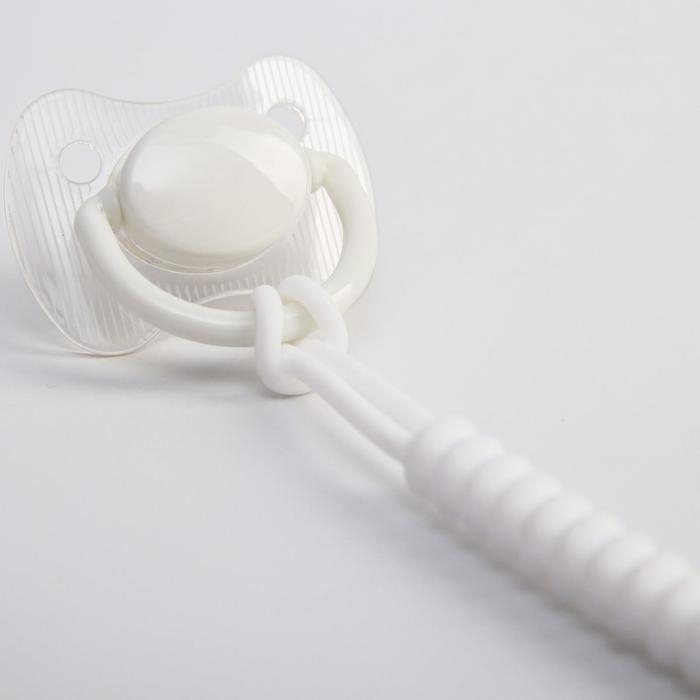 Держатель для соски - пустышки &laquo;Кольца&raquo;, силиконовый, цвет белый