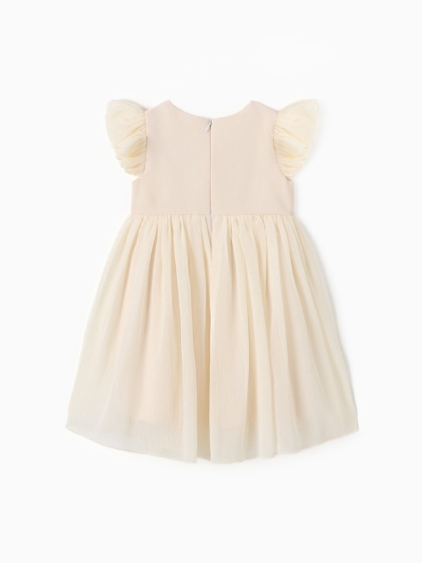 Платье для девочки, MINAKU :Party Dress, цвет молочный, рост 116 см Платье для девочки, MINAKU :Party Dress, цвет молочный, рост 116 см