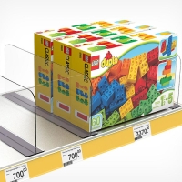 Пластиковый разделитель на Т-основании высотой 150 мм, с магнитным скотчем, L=380