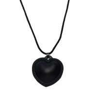 Портупея с кулоном &laquo;Сердечко&raquo; кожа, трансформер, чёрная, 150 см