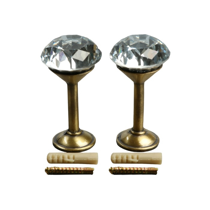 Держатель для штор KD001, однорожковый, цвет бронза