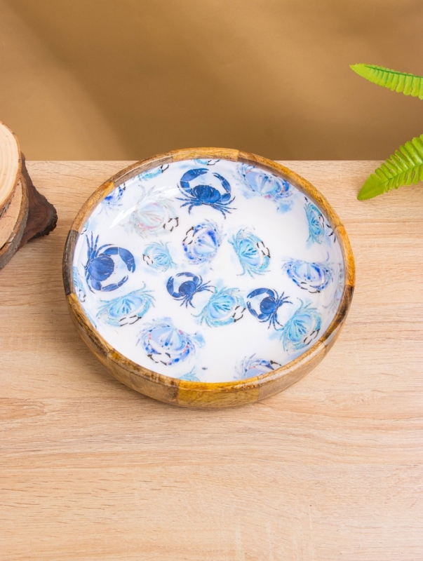 Блюдо "Крабы" дерево манго 25,5х25,5х6 см