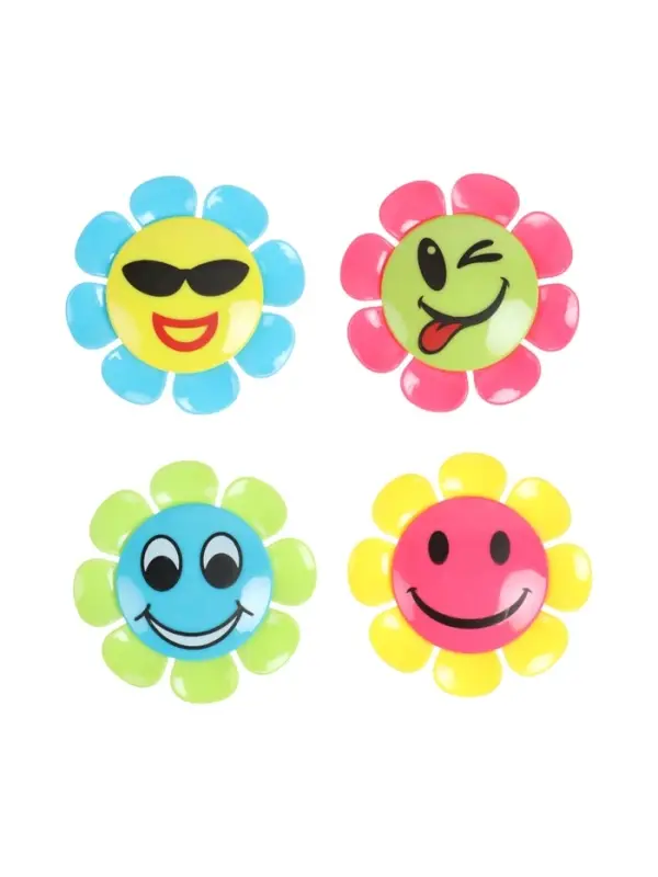 Набор точилок, 4 штуки с контейнером &laquo;Ромашка-смайл&raquo;, МИКС