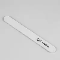 Пилка для ногтей, прямая, 180/240 грит, 18 см, фасовка 20 шт., серая