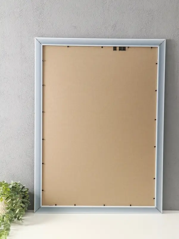 Фоторамка для фото 50х70 см "Luxe Elegance" пластик, серо-голубой, (пластик экран)