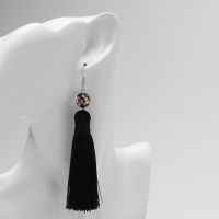 Серьги ассорти &laquo;Кисти&raquo; муранское стекло, цвет чёрный, L кисти 8,5 см