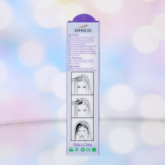 Карандаш-мелок для волос, 1 шт, фиолетовый Карандаш-мелок для волос, 1 шт, фиолетовый