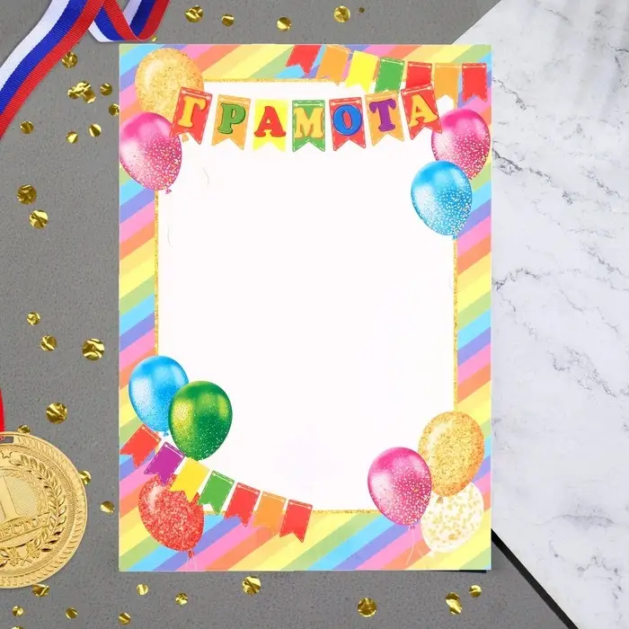 Грамота &laquo;Детская&raquo;, бумага, А4