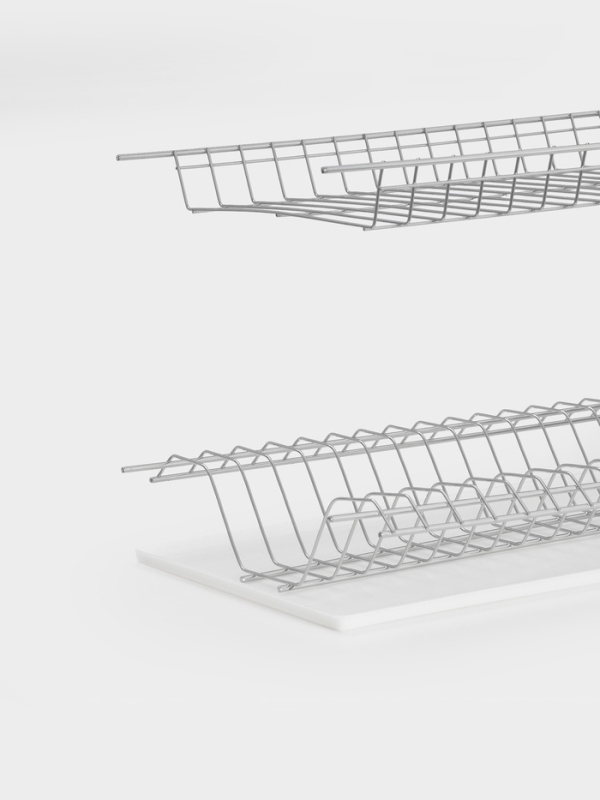 Сушилка для посуды с поддоном для шкафа 80 см, 76.5&times;25.6 см, хром