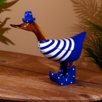 Сувенир "Уточка в синем" дерево 25х7х25 см