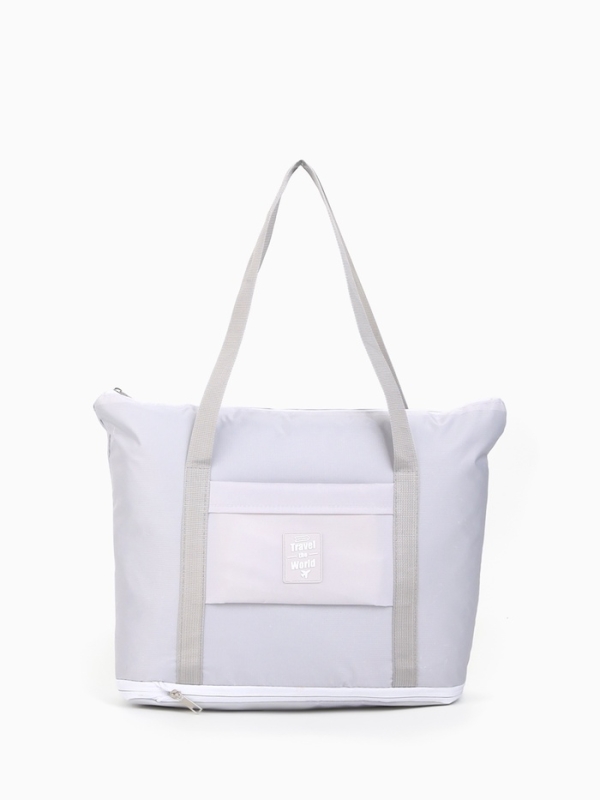 Сумка дорожная на молнии, серая Сумка дорожная на молнии, серая