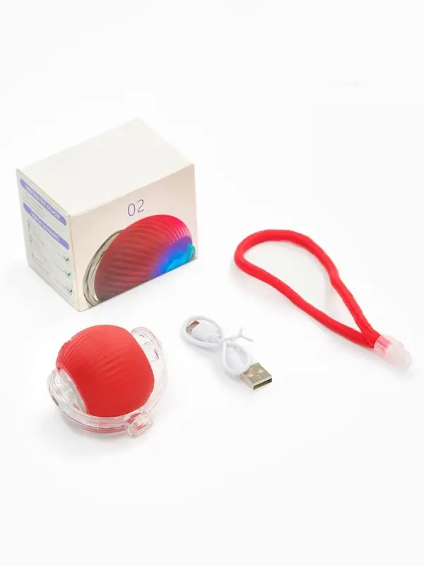 Интерактивная игрушка для кошек "Убегающий хвост", красная