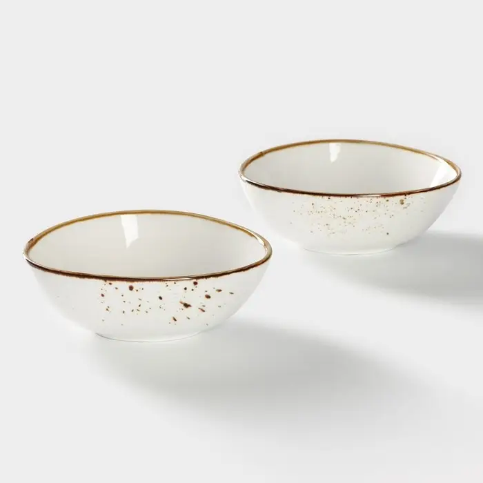 Салатники Magistro &laquo;Церера&raquo;, набор 2 шт., 15.3&times;13&times;5.5 см, фарфор, белые