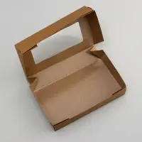Контейнер на вынос, с окном,  крафт, 20 х 12 х 4 см