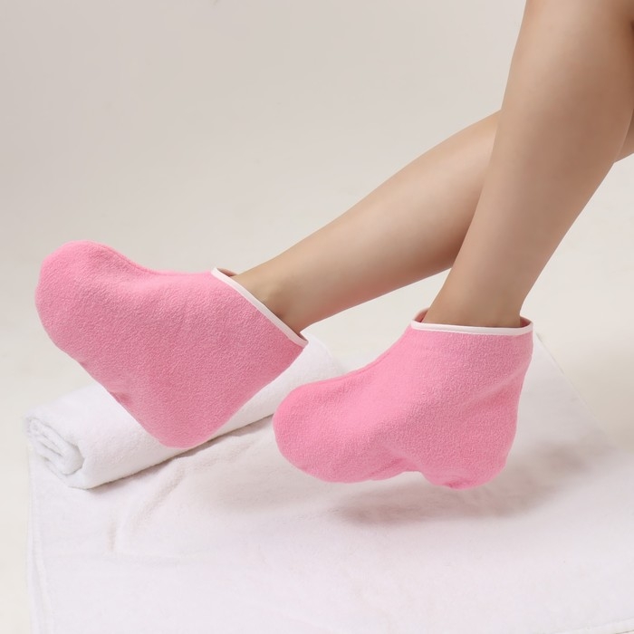 Носочки для парафинотерапии, 28 &times; 21 см, цвет розовый