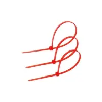 Хомут нейлоновый для стяжки, ТУНДРА, 3.6&times;200 мм, красный, 100 шт.