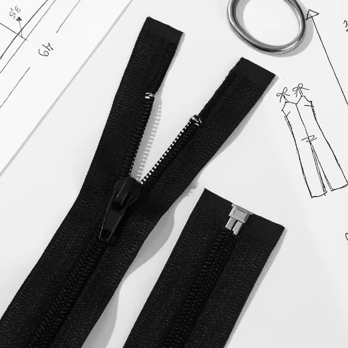 Молния &laquo;Спираль&raquo;, №5, разъёмная, замок автомат, 80 см, чёрная