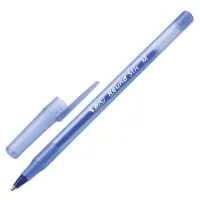 Ручка шариковая BIC. Round Stic Classic, синий стержень, узел 1 мм, одноразовая, тонированный голубой корпус