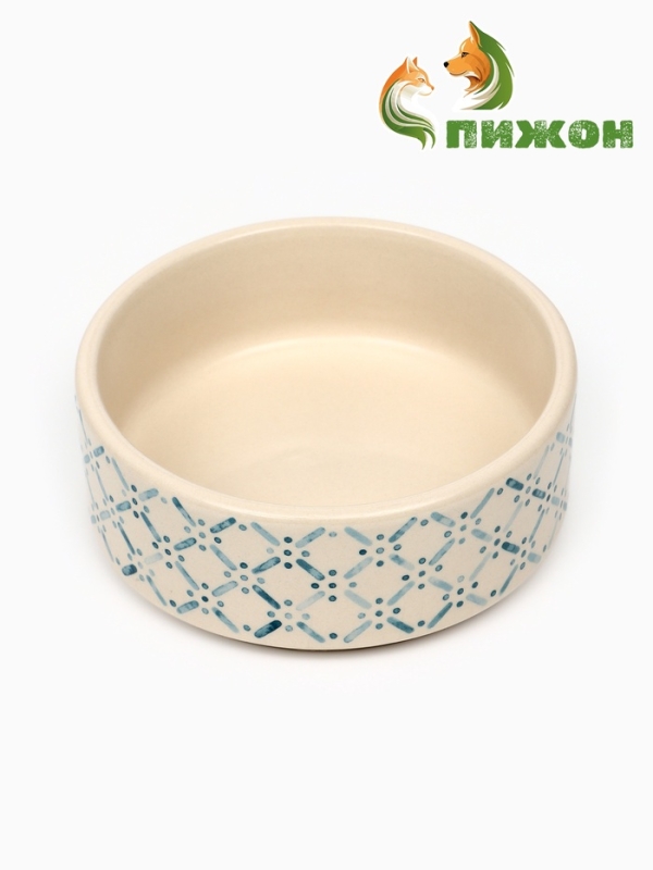 Миска керамическая "Сеточка" 180 мл, 10,5 х 4 см, белая