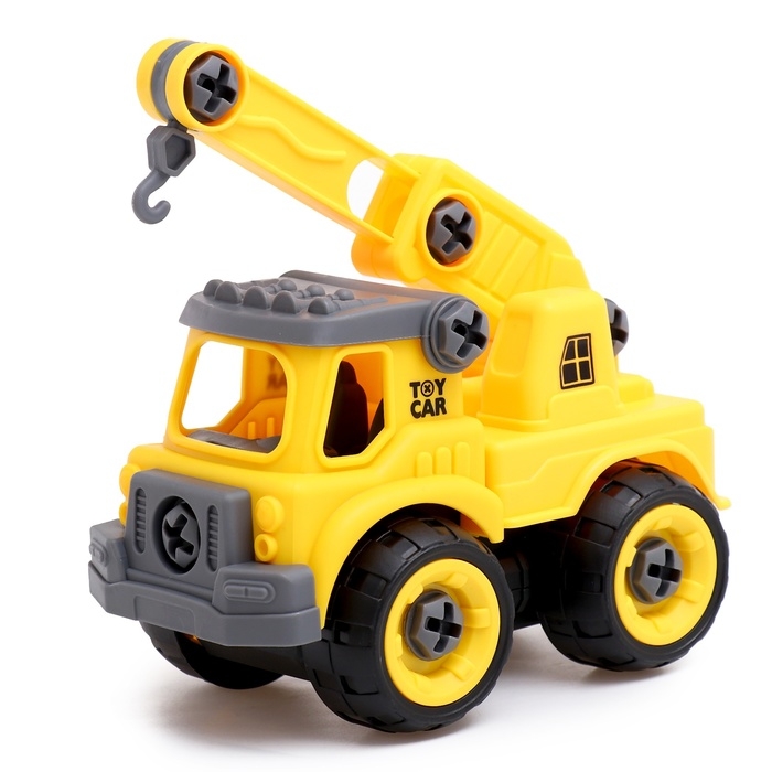 Конструктор винтовой &laquo;Строительный транспорт&raquo;, набор 2 штуки, с отвёрткой, 59 деталей