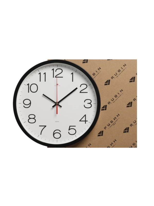 Часы настенные, интерьерные "Рубин", 30 см, черные
