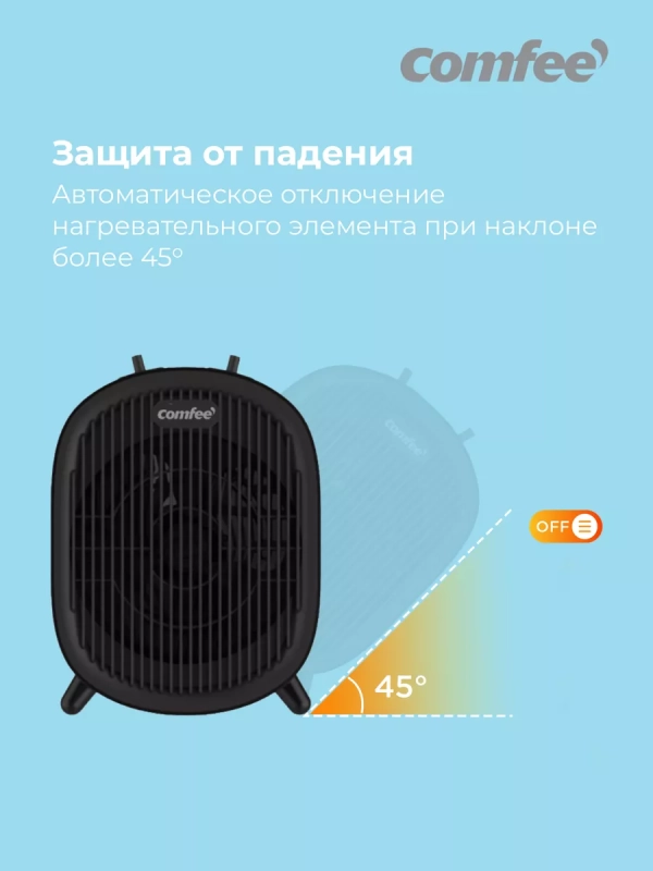 Тепловентилятор обогреватель настольный CFH2001, черный