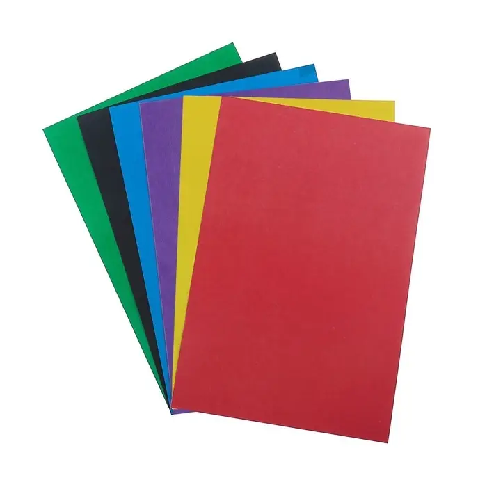 Картон цветной А4, 6 листов, 6 цветов, немелованный 220 г/м2, скоба, на скрепке
