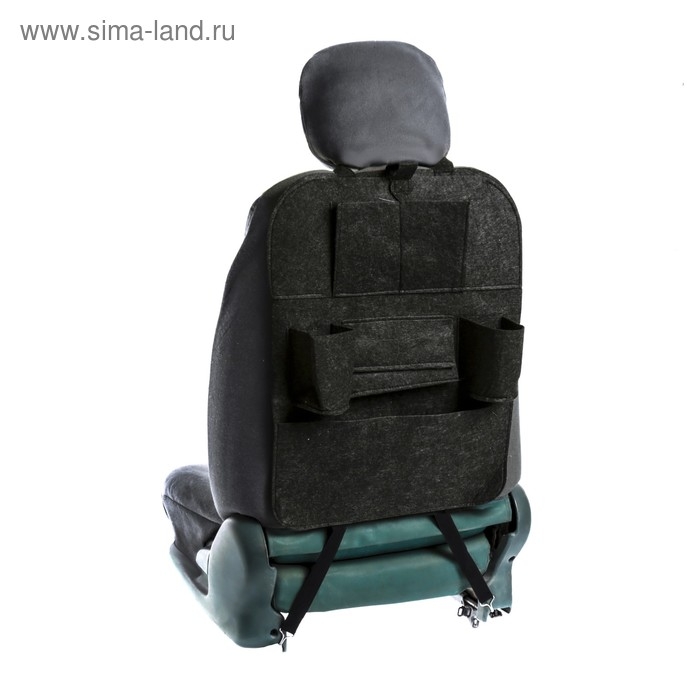 Органайзер на спинку сиденья 55&times;41 см, темно-серый