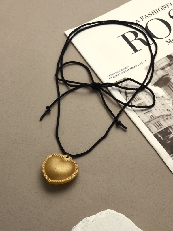 Портупея с кулоном &laquo;Сердечко&raquo; кожа, трансформер, цвет золото, 150 см