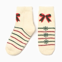 Носки женские новогодние махровые &laquo;Новогоднее ассорти&raquo;, МИКС, размер 36-40