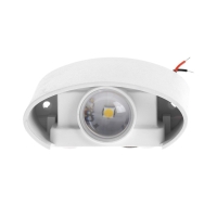 Светильник фасадный &laquo;Полусфера&raquo;, FSD-074, 2 Вт, 4000К, 1 луч, IP65, 220 В, пластик, белый