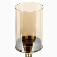 Подсвечник металл, стекло &laquo;Князь&raquo; на 1 свечу 12,5 х 12, 5 х 36,5 см