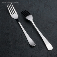 Вилка столовая &laquo;Росинка&raquo;, длина 20 см, толщина 1,8 мм, цвет серебряный