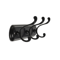 Вешалка ТУНДРА TVT003, металлическая, трёхрожковая, цвет черный Вешалка ТУНДРА TVT003, металлическая, трёхрожковая, цвет черный