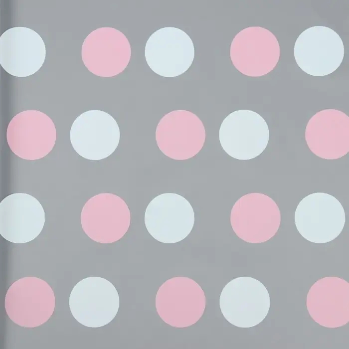 Пленка для цветов, &laquo;Горохи&raquo;, белый- розовый, 56&times;56 см