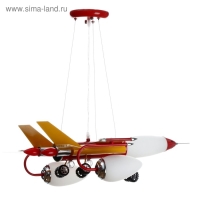 Светильник "Красный самолет" 5x40Вт E14 красный 63х63х70 см BayerLux