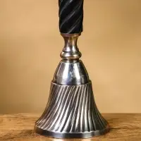 Колокольчик с чёрной ручкой, 18 см, латунь