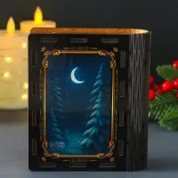 Новогодняя копилка-шкатулка "Тройка лошадей" 14х12х5 см