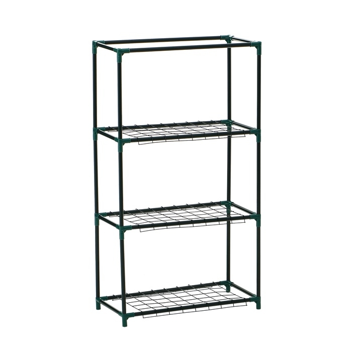 Парник-стеллаж, 3 полки, 80 × 24 × 46 см, металлический каркас d = 12 мм, чехол плёнка 80 мкм, Greengo Парник-стеллаж, 3 полки, 80 × 24 × 46 см, металлический каркас d = 12 мм, чехол плёнка 80 мкм, Greengo
