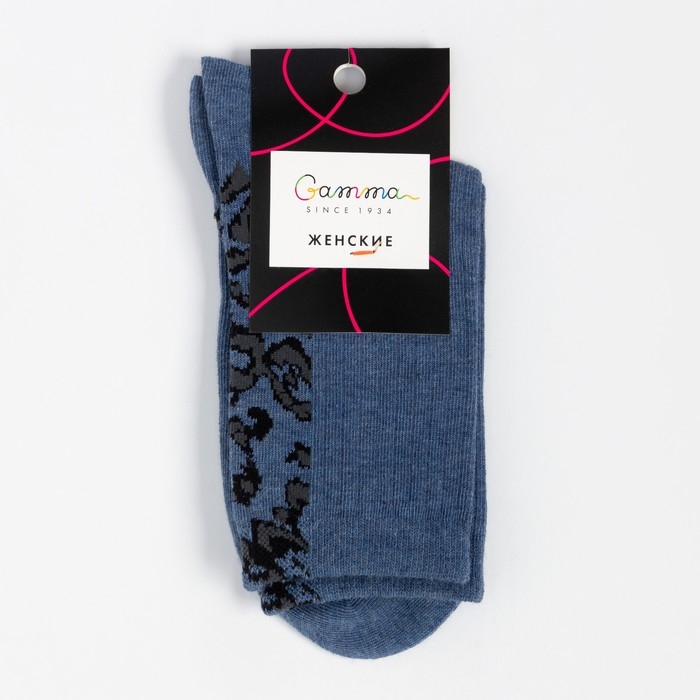 Носки женские, цвет деним меланж, размер 23-25