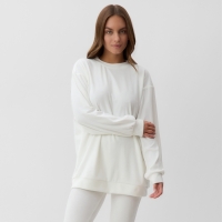 Костюм женский (свитшот и леггинсы) KAFTAN Plushy р. 40-42, белый