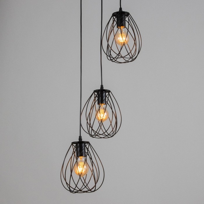 Светильник BayerLux "Бигли" 3хЕ27 40Вт черный 35х35х20-120см