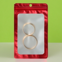 Пакет Зип-лок с окном, с еврослотом, красный, 12 х 18 см набор 20шт 10460408 Пакет Зип-лок с окном, с еврослотом, красный, 12 х 18 см набор 20шт 10460408