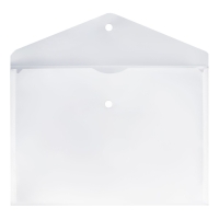 Набор папок-конвертов на кнопке 5 штук, А4, 120 мкм, Calligrata, прозрачные, белые